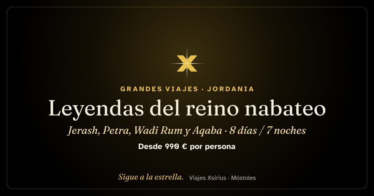 Leyendas del reino nabateo: Jerash, Petra, Wadi Rum y Aqaba: Jordania, 8 días / 7 noches