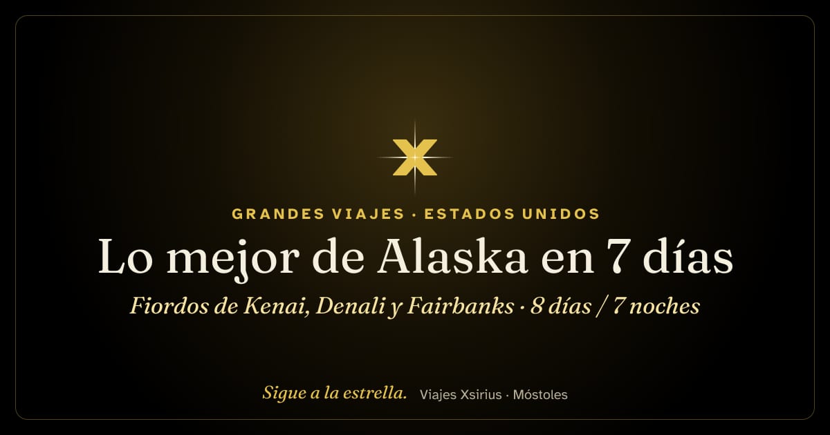 Lo mejor de Alaska en 7 días: fiordos de Kenai, Denali y Fairbanks: Estados Unidos (Alaska), 8 días / 7 noches