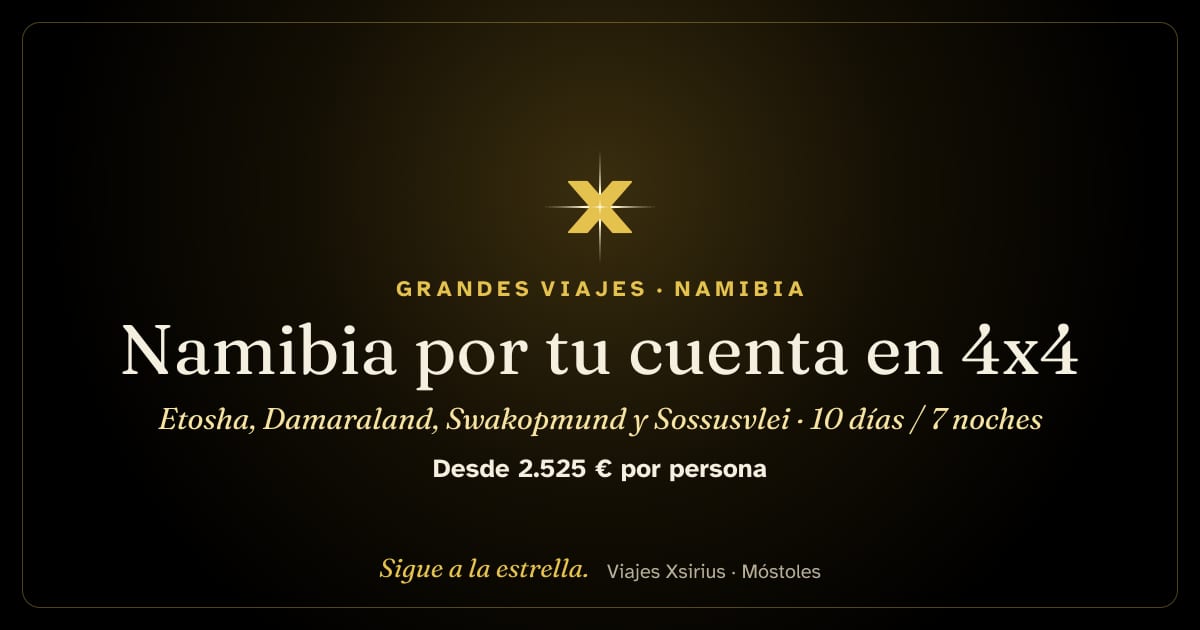 Namibia por tu cuenta en 4x4: Etosha, Damaraland, Swakopmund y Sossusvlei: Namibia, 10 días / 7 noches