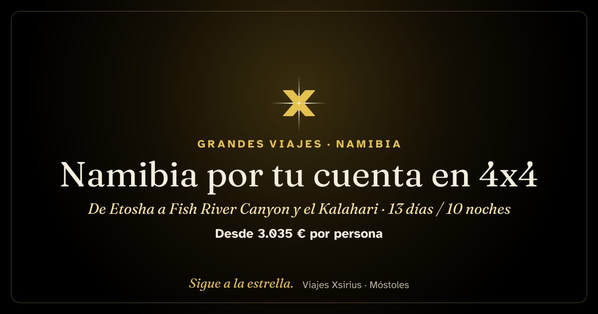 Namibia por tu cuenta en 4x4: de Etosha a Fish River Canyon y el Kalahari: Namibia, 13 días / 10 noches
