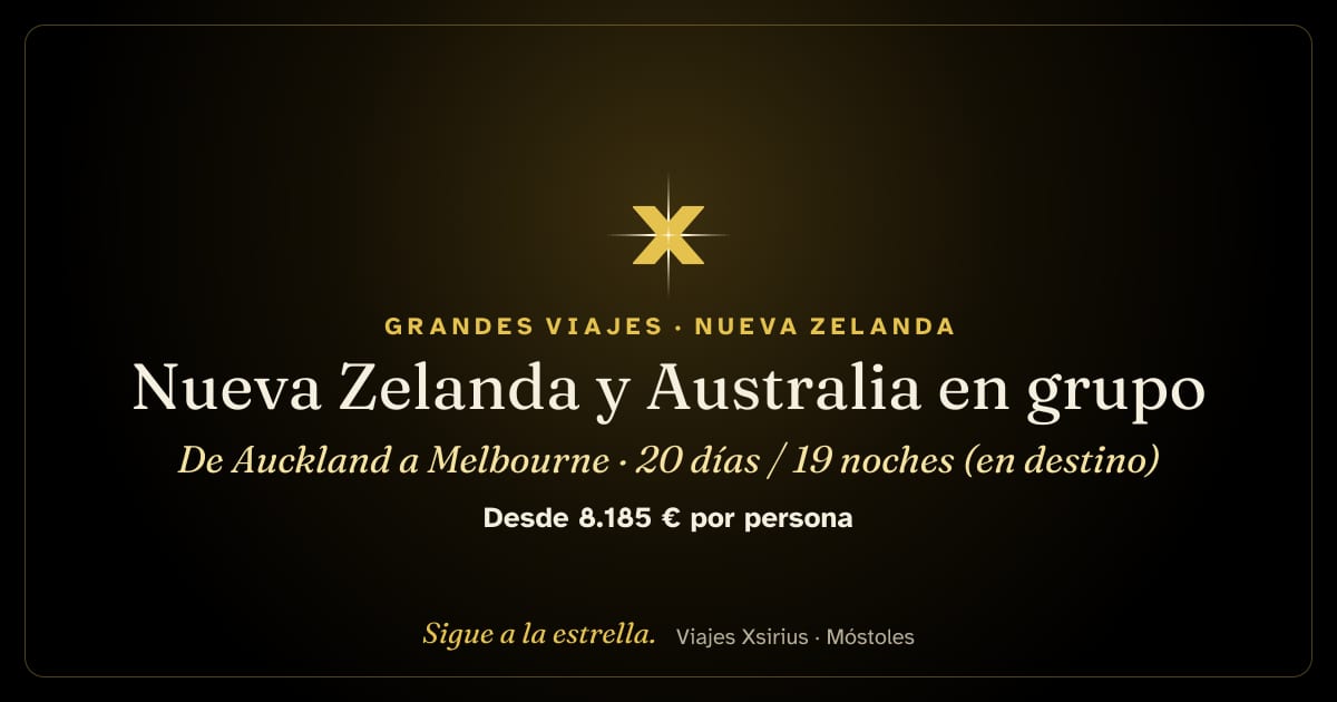 Nueva Zelanda y Australia en grupo: de Auckland a Melbourne: Nueva Zelanda y Australia, 20 días / 19 noches (en destino)