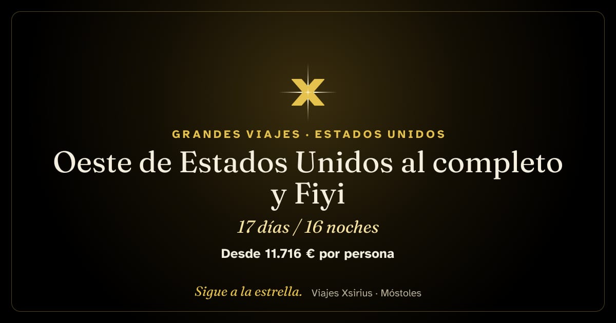 Oeste de Estados Unidos al completo y Fiyi: Estados Unidos y Fiyi, 17 días / 16 noches