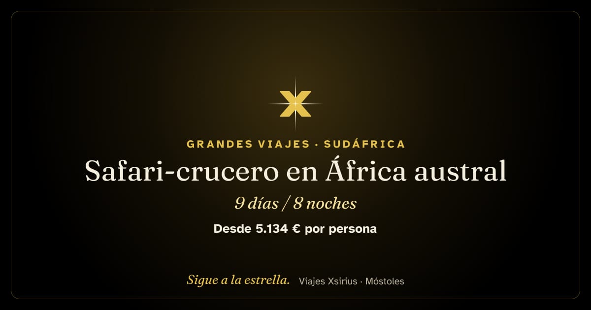 Safari-crucero en África austral: Sudáfrica, Botsuana, Namibia y Zimbabue, 9 días / 8 noches