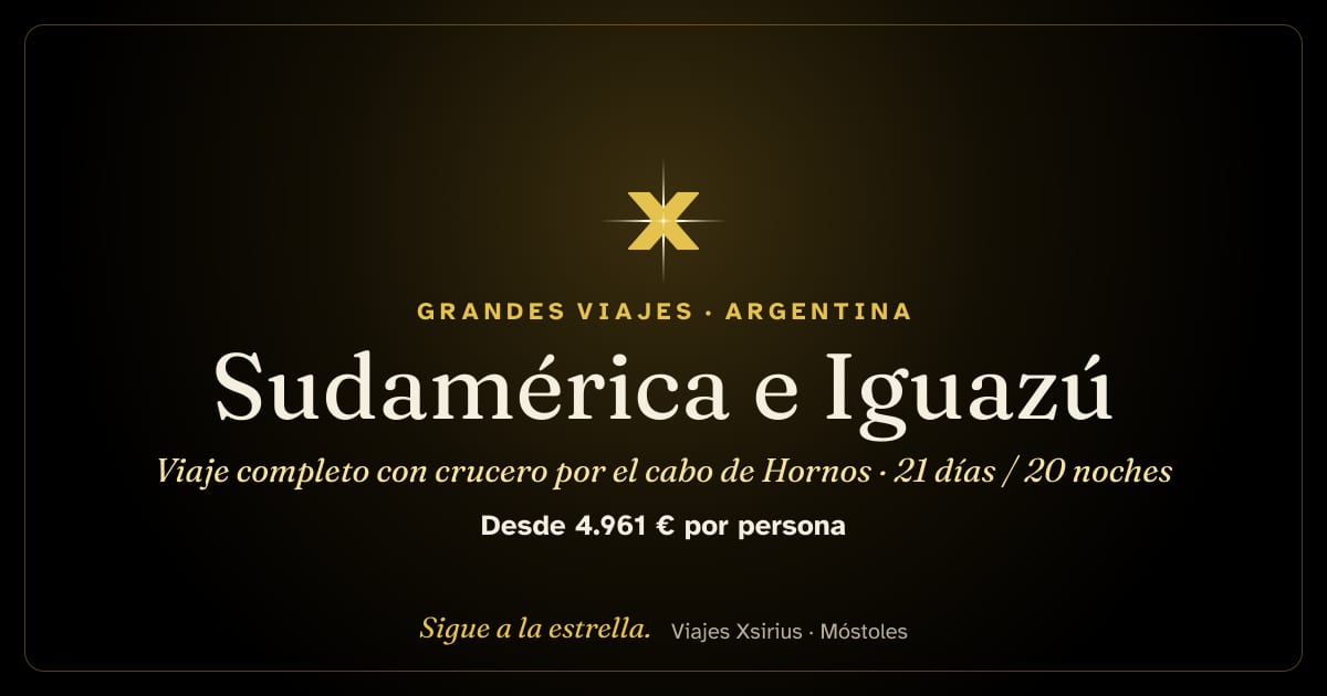 Sudamérica e Iguazú: viaje completo con crucero por el cabo de Hornos: Argentina, Uruguay, Islas Malvinas y Chile, 21 días / 20 noches