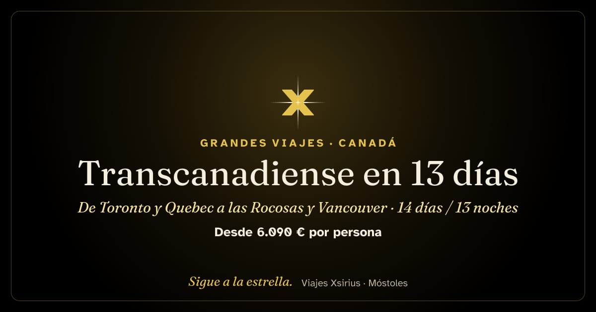 Transcanadiense en 13 días: de Toronto y Quebec a las Rocosas y Vancouver: Canadá, 14 días / 13 noches