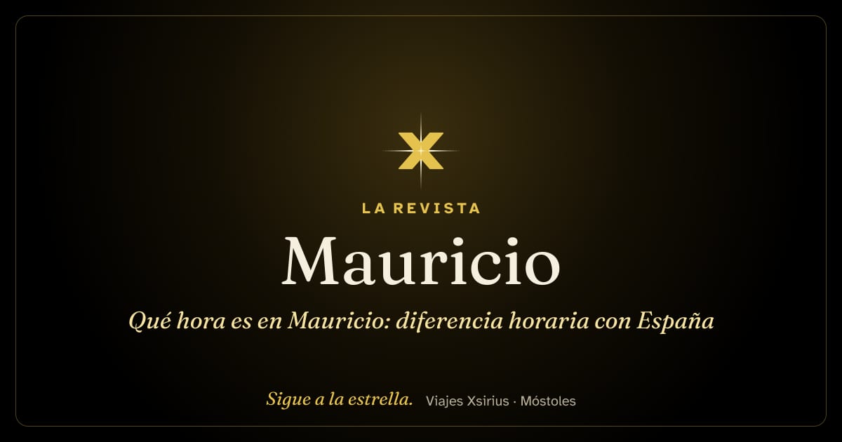 Qué hora es en Mauricio: diferencia horaria con España