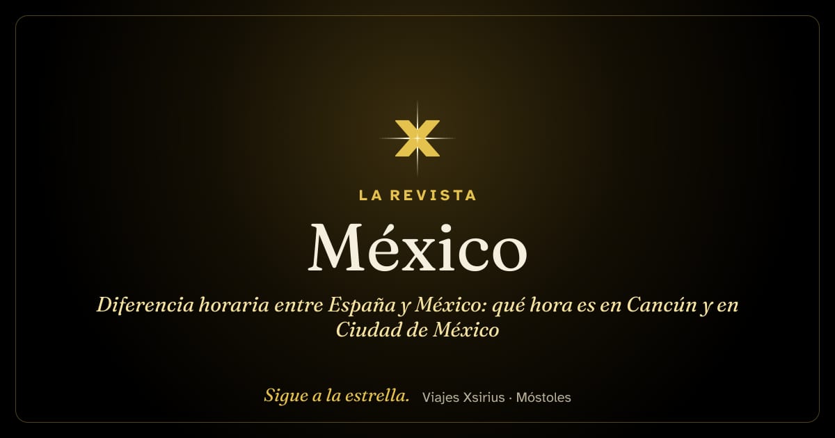 Diferencia horaria entre España y México: qué hora es en Cancún y en Ciudad de México