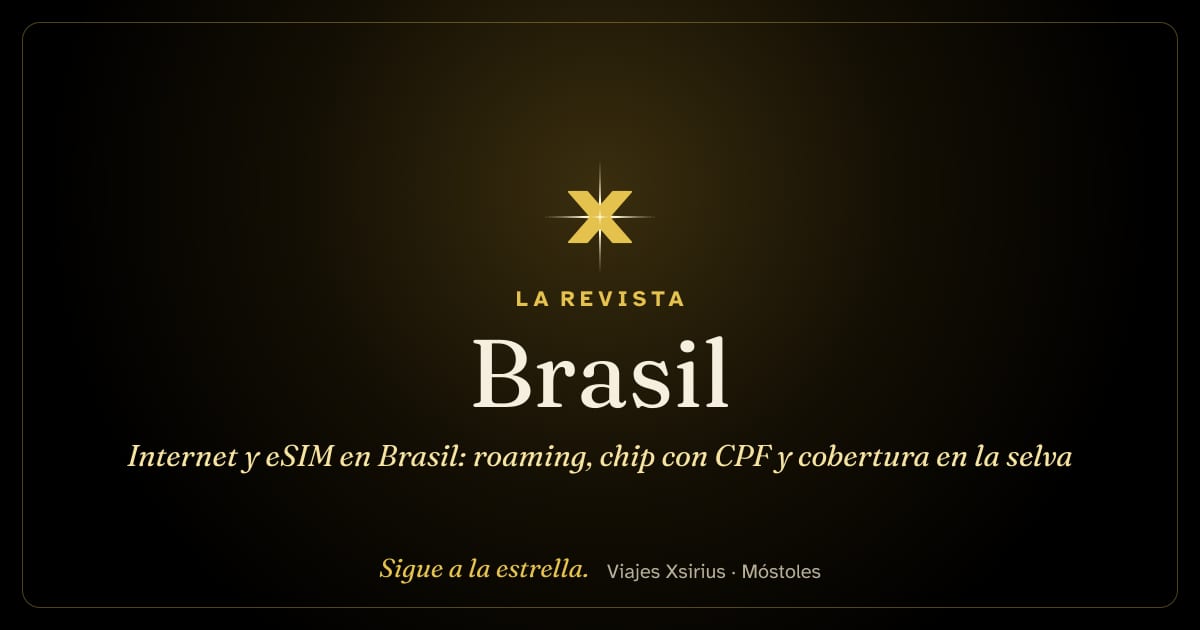 Internet y eSIM en Brasil: roaming, chip con CPF y cobertura en la selva