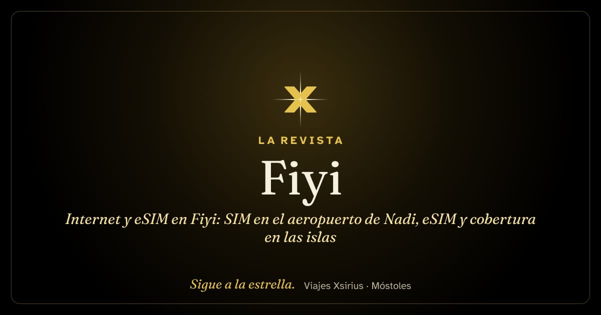 Internet y eSIM en Fiyi: SIM en el aeropuerto de Nadi, eSIM y cobertura en las islas