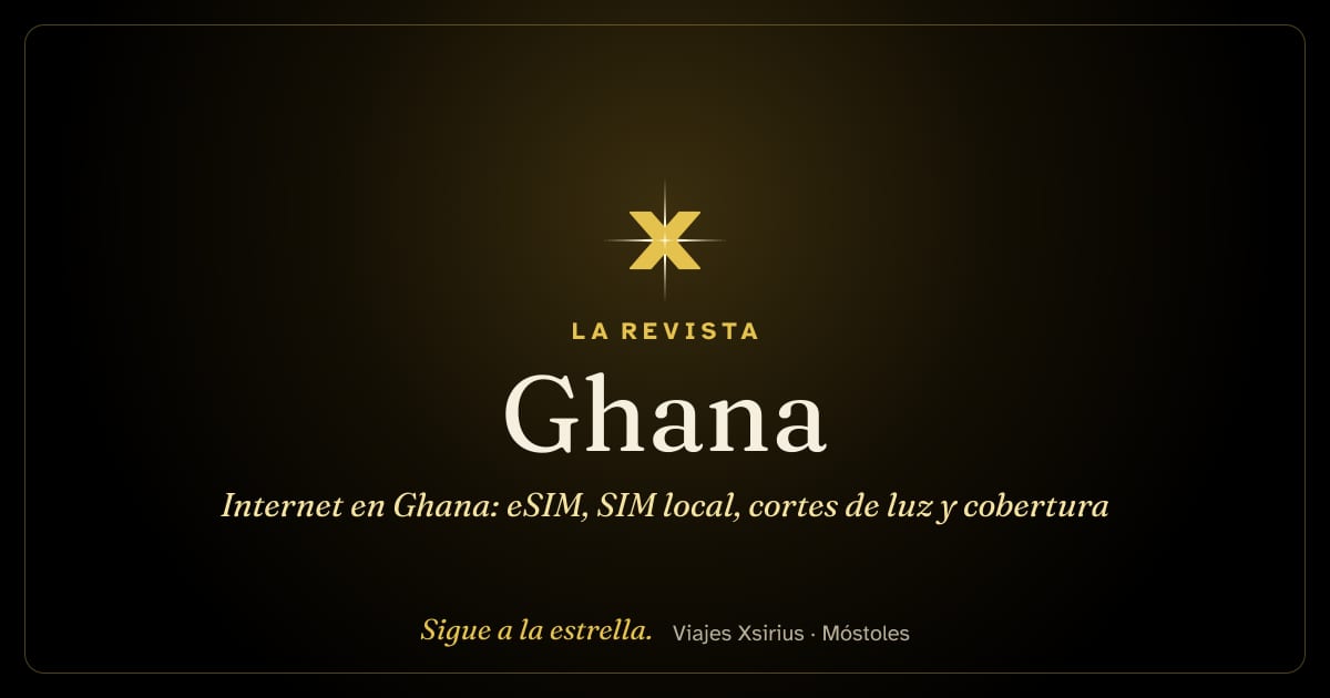 Internet en Ghana: eSIM, SIM local, cortes de luz y cobertura