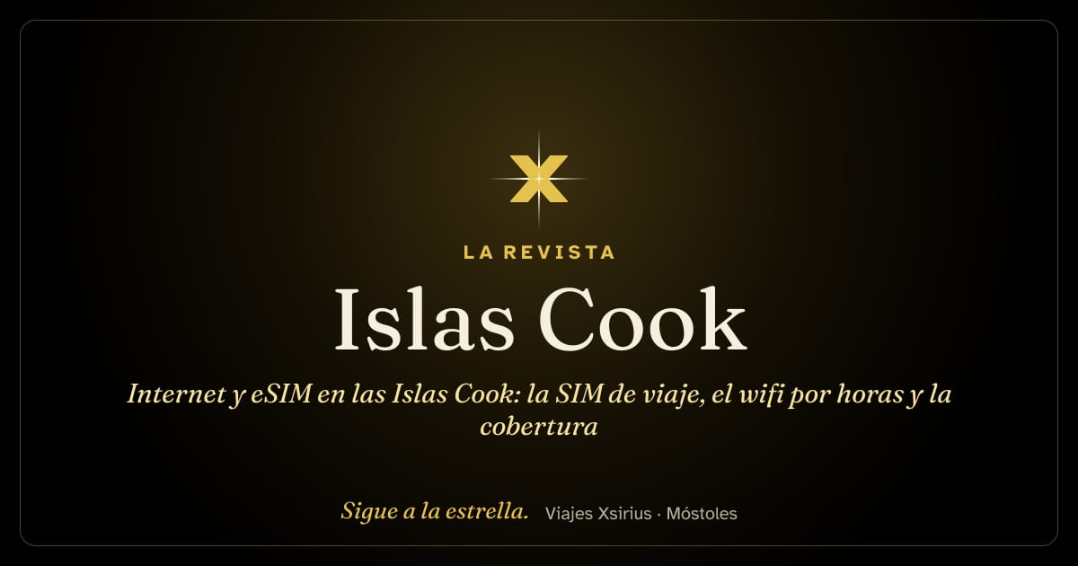 Internet y eSIM en las Islas Cook: la SIM de viaje, el wifi por horas y la cobertura
