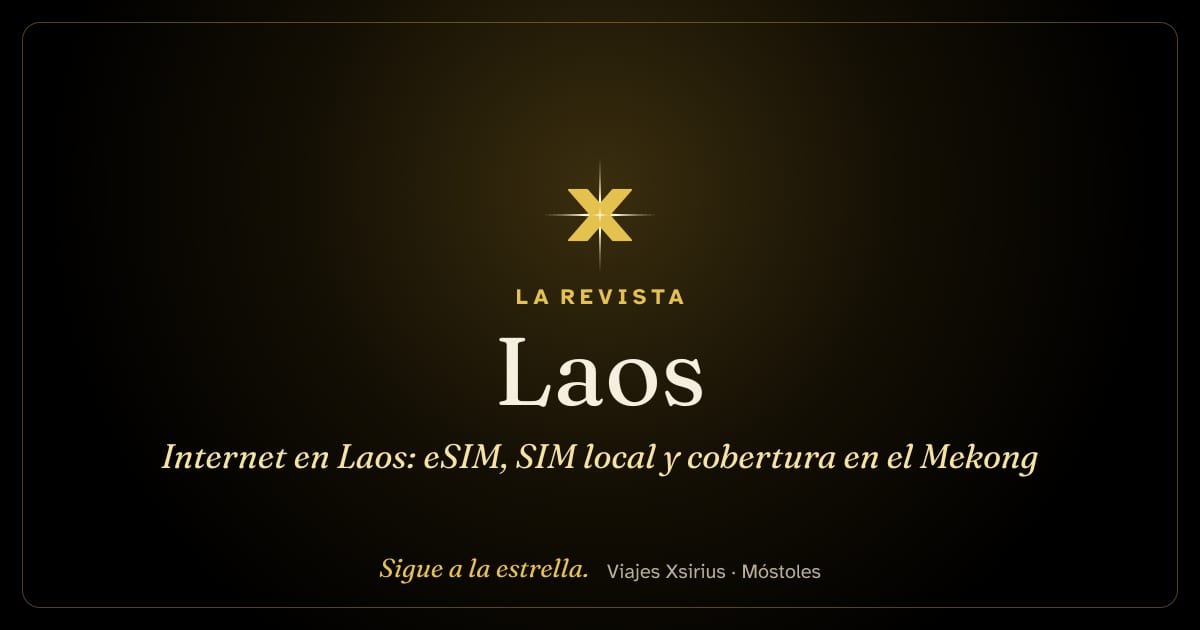 Internet en Laos: eSIM, SIM local y cobertura en el Mekong