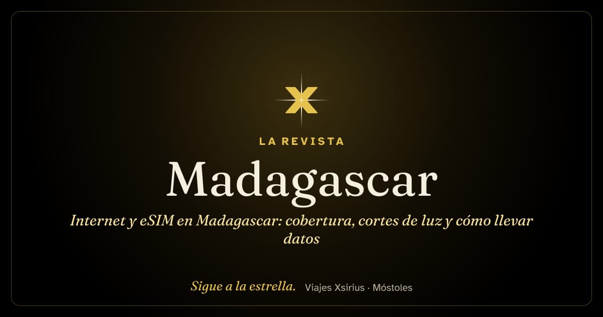 Internet y eSIM en Madagascar: cobertura, cortes de luz y cómo llevar datos