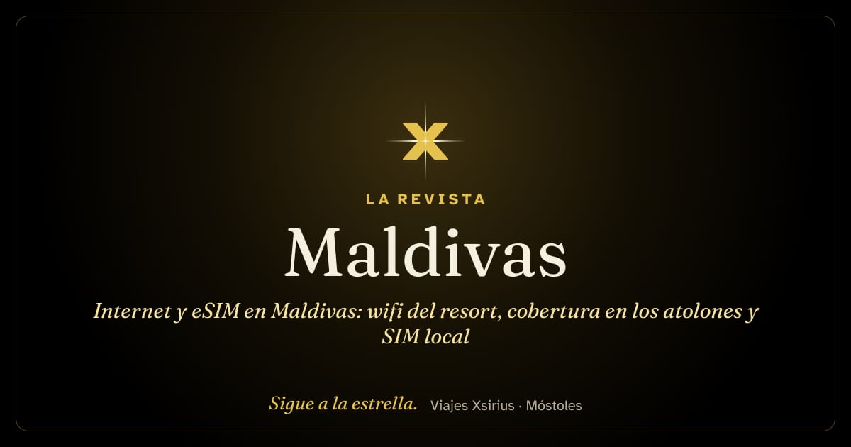 Internet y eSIM en Maldivas: wifi del resort, cobertura en los atolones y SIM local
