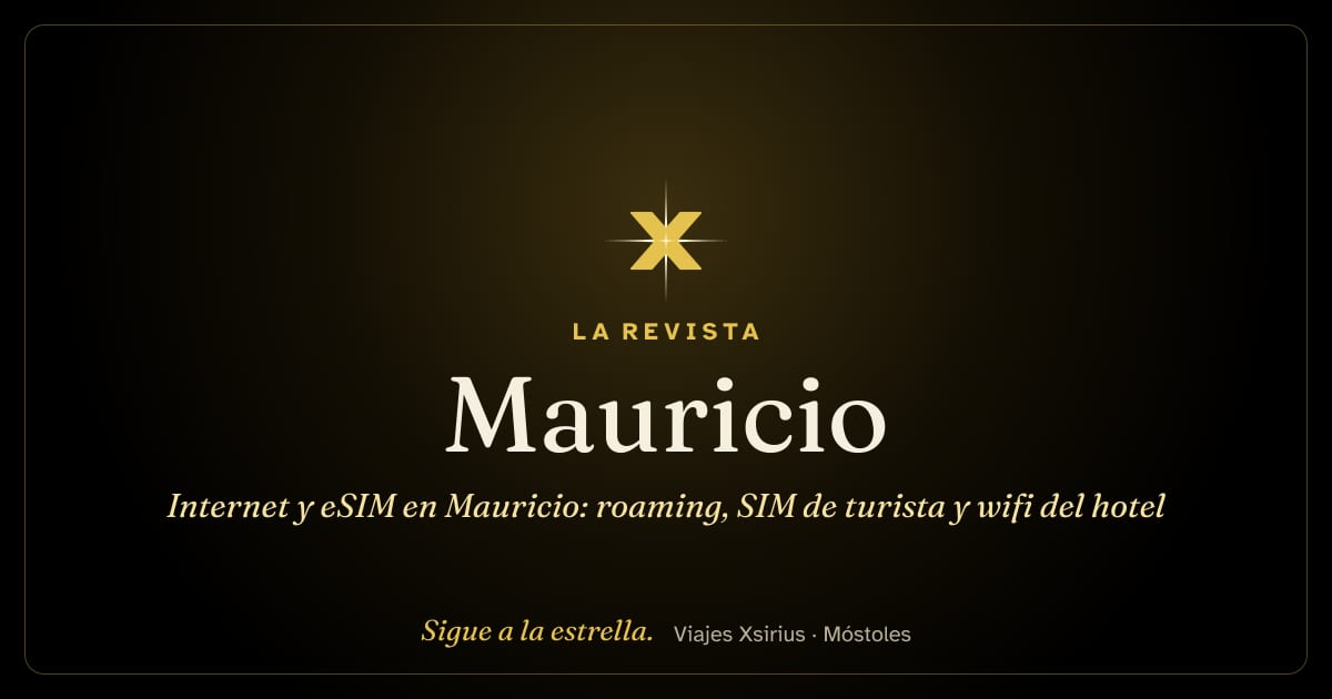 Internet y eSIM en Mauricio: roaming, SIM de turista y wifi del hotel