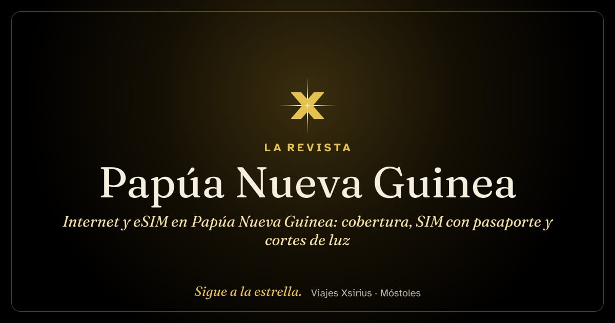 Internet y eSIM en Papúa Nueva Guinea: cobertura, SIM con pasaporte y cortes de luz