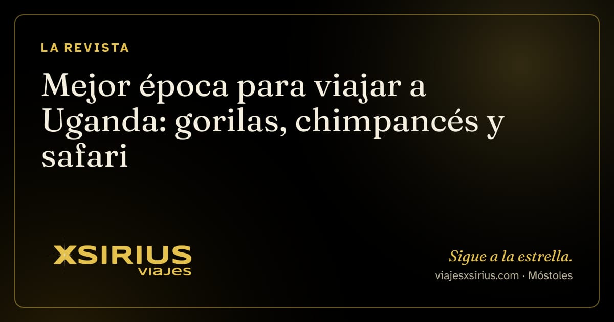 Mejor época para viajar a Uganda: gorilas, chimpancés y safari