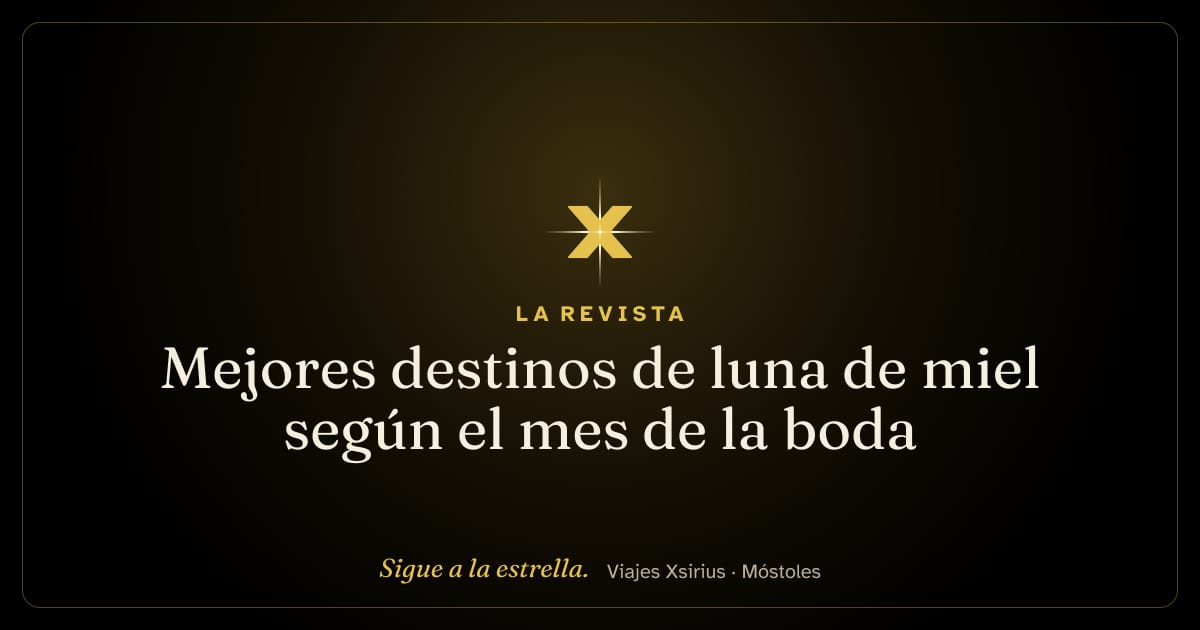 Mejores destinos de luna de miel según el mes de la boda