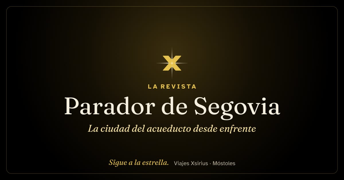 Parador de Segovia: la ciudad del acueducto desde enfrente