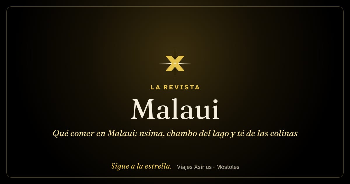 Qué comer en Malaui: nsima, chambo del lago y té de las colinas