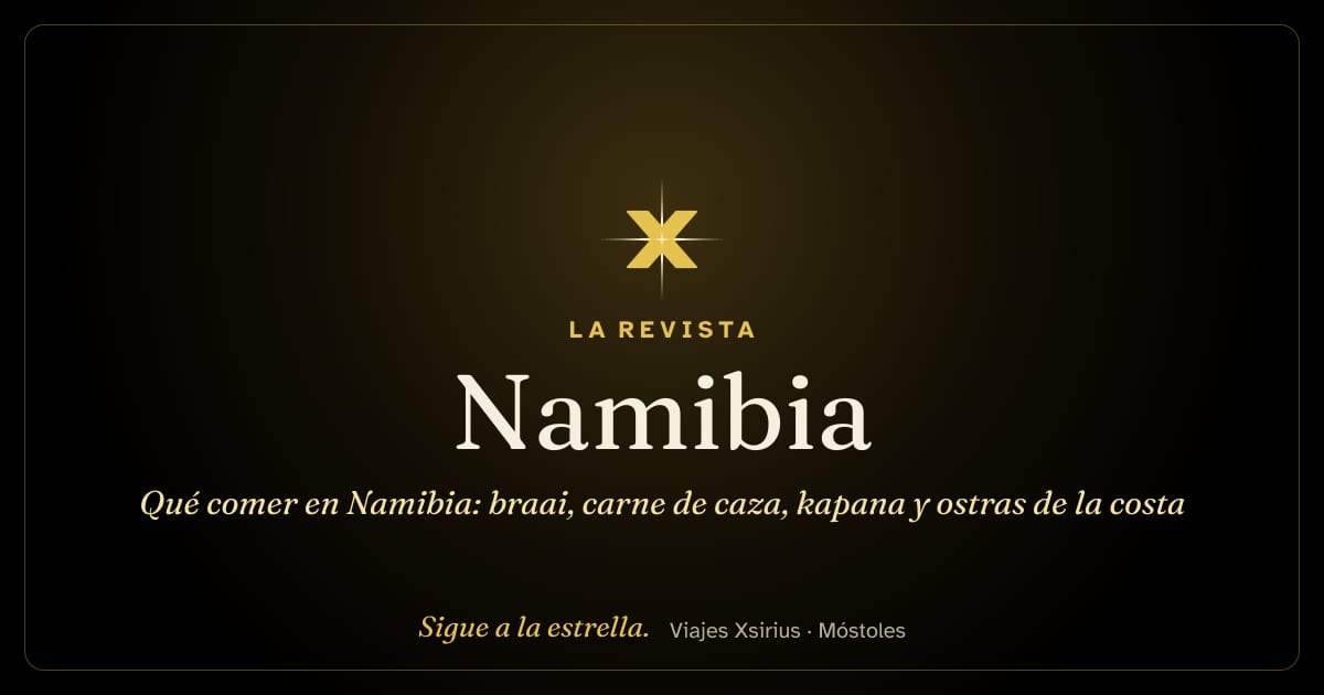 Qué comer en Namibia: braai, carne de caza, kapana y ostras de la costa