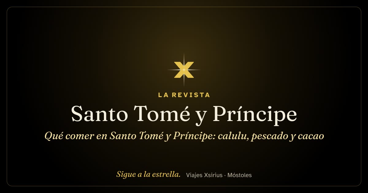 Qué comer en Santo Tomé y Príncipe: calulu, pescado y cacao
