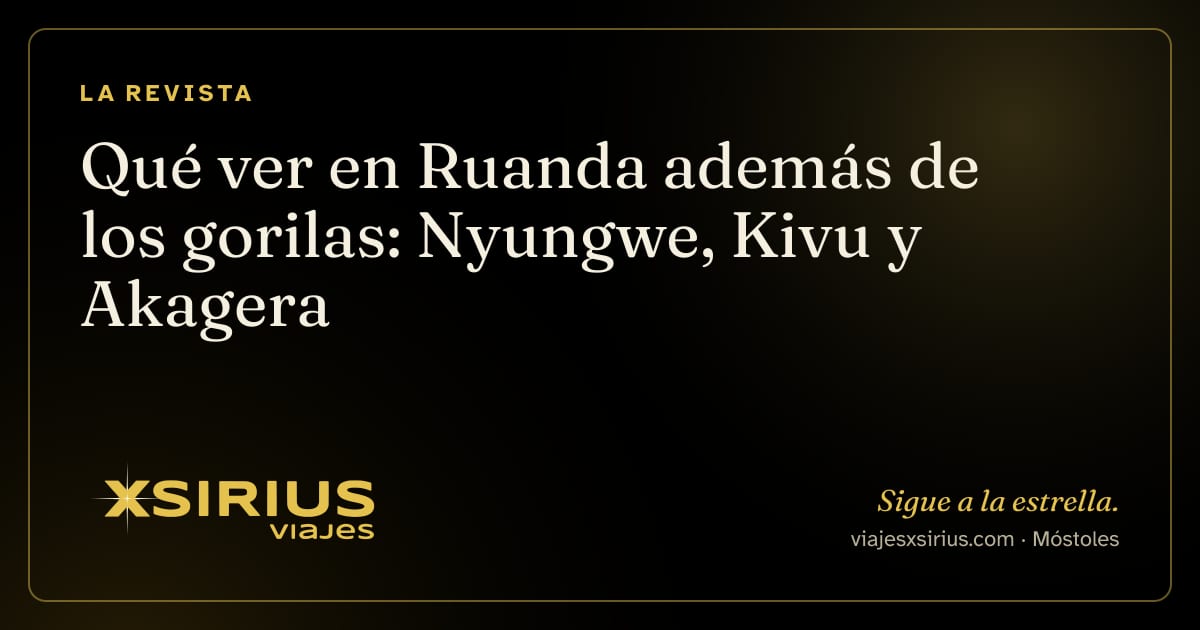 Qué ver en Ruanda además de los gorilas: Nyungwe, Kivu y Akagera