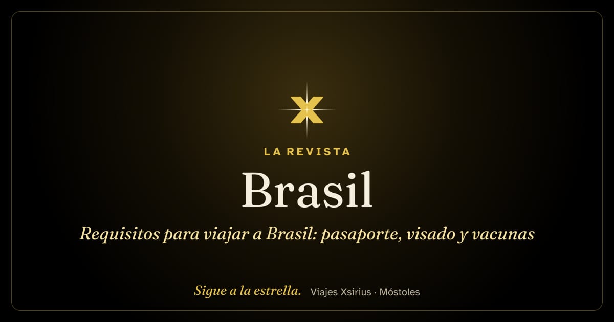Requisitos para viajar a Brasil: pasaporte, visado y vacunas