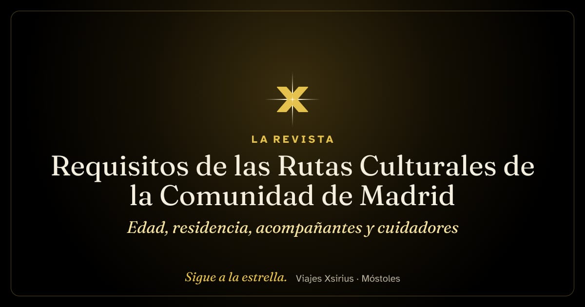 Requisitos de las Rutas Culturales de la Comunidad de Madrid: edad, residencia, acompañantes y cuidadores