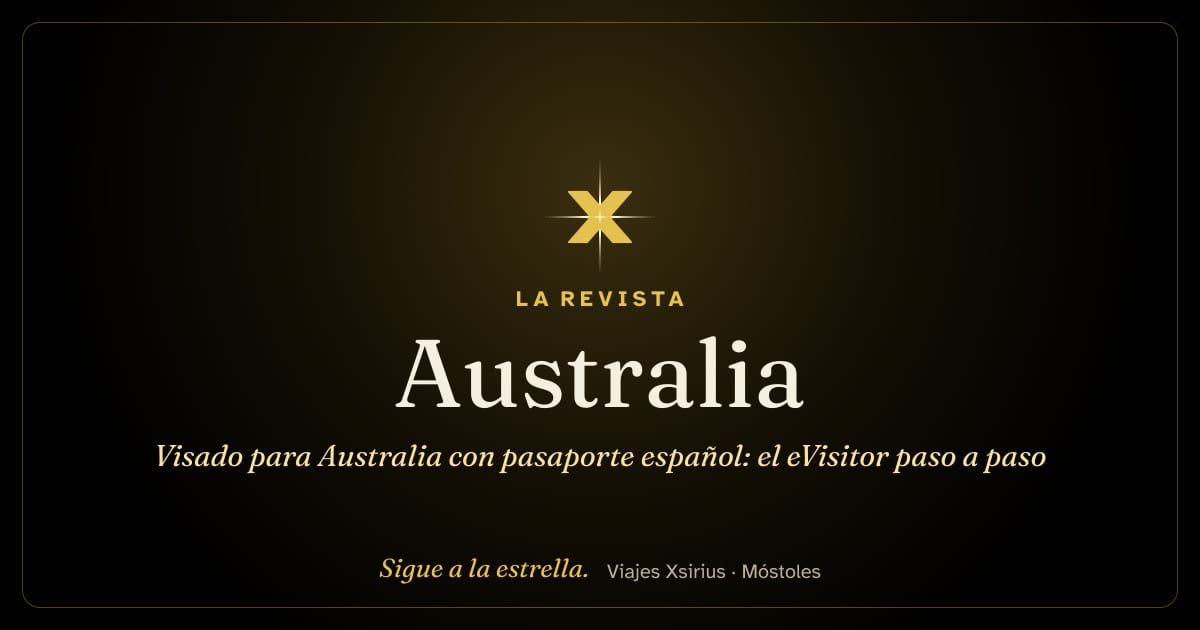 Visado para Australia con pasaporte español: el eVisitor paso a paso