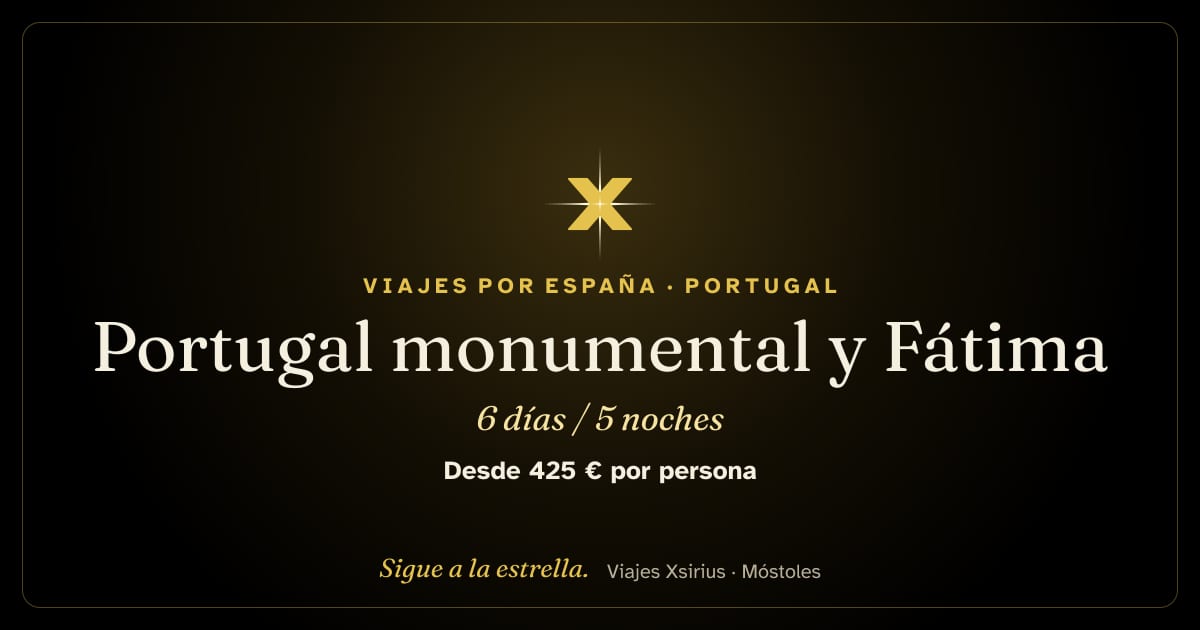 Portugal monumental y Fátima: Portugal (Fátima, Coímbra, Tomar, Lisboa, Alcobaça y Batalha), 6 días / 5 noches
