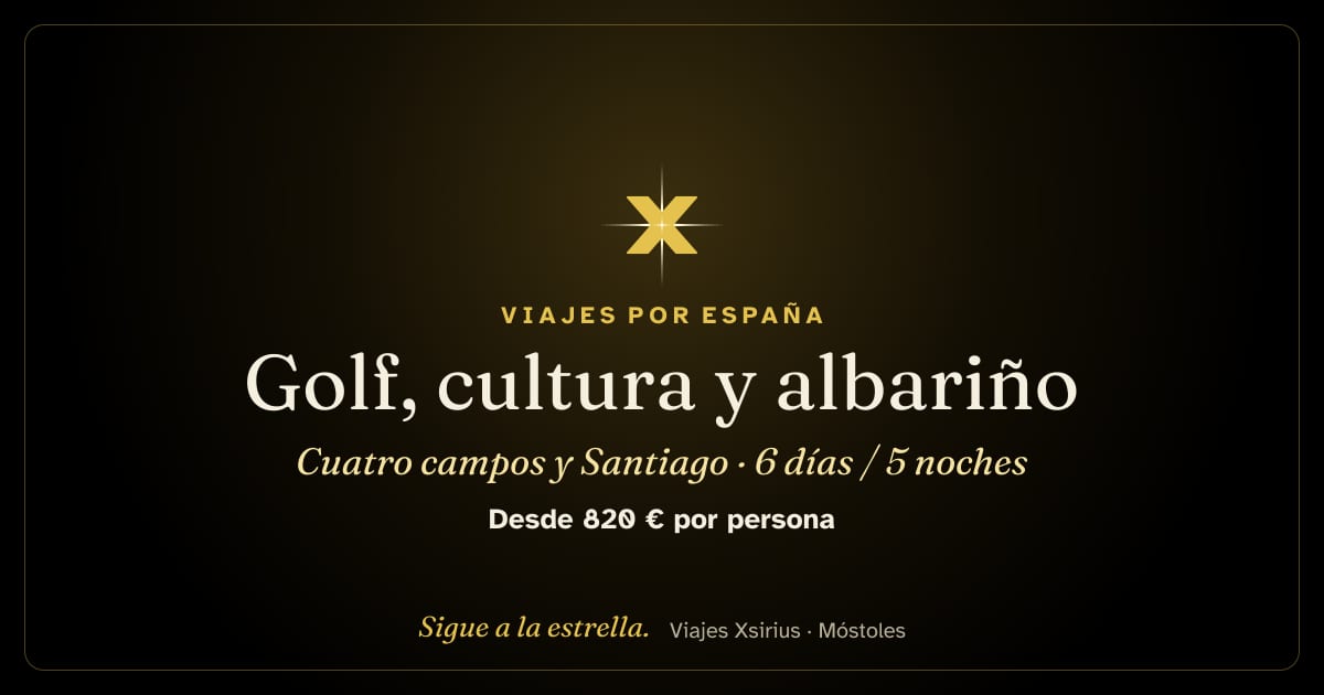 Golf, cultura y albariño: cuatro campos y Santiago: Galicia, 6 días / 5 noches