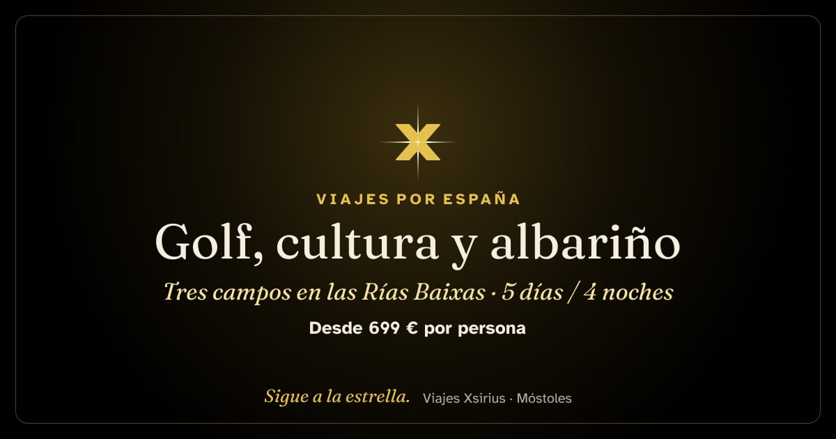 Golf, cultura y albariño: tres campos en las Rías Baixas: Galicia, 5 días / 4 noches