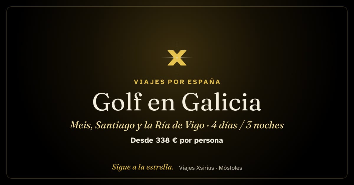 Golf en Galicia: Meis, Santiago y la Ría de Vigo: Galicia, 4 días / 3 noches