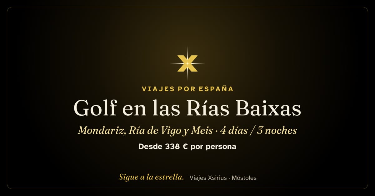 Golf en las Rías Baixas: Mondariz, Ría de Vigo y Meis: Galicia, 4 días / 3 noches