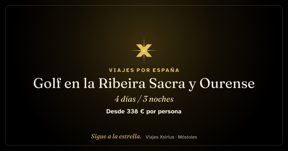 Golf en la Ribeira Sacra y Ourense: Galicia, 4 días / 3 noches