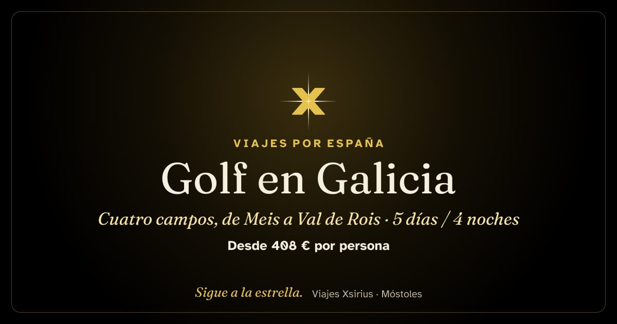 Golf en Galicia: cuatro campos, de Meis a Val de Rois: Galicia, 5 días / 4 noches