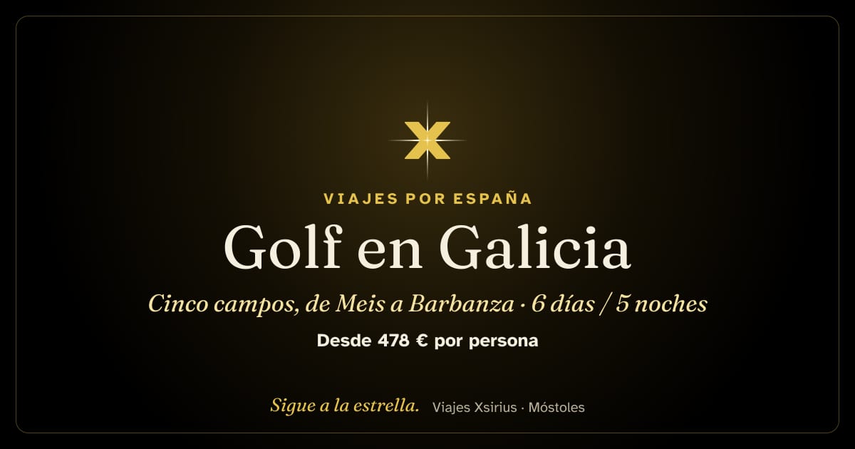 Golf en Galicia: cinco campos, de Meis a Barbanza: Galicia, 6 días / 5 noches