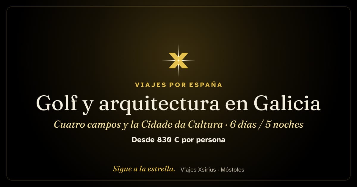 Golf y arquitectura en Galicia: cuatro campos y la Cidade da Cultura: Galicia, 6 días / 5 noches