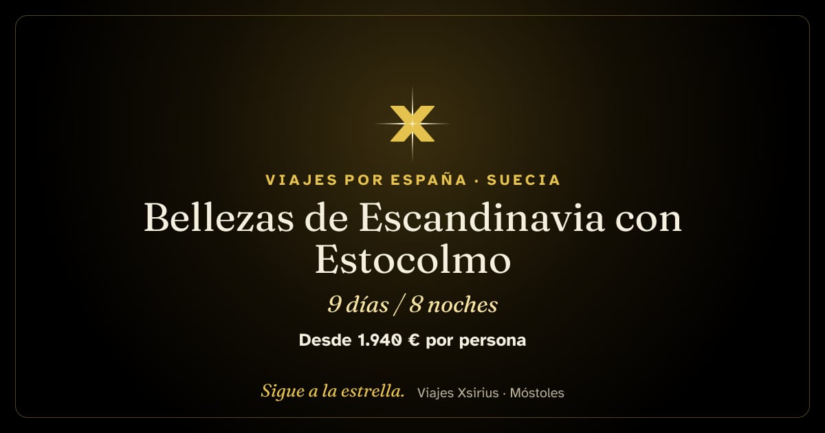 Bellezas de Escandinavia con Estocolmo: Suecia y Noruega, 9 días / 8 noches