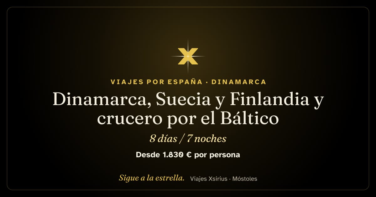 Dinamarca, Suecia y Finlandia y crucero por el Báltico: Dinamarca, Suecia y Finlandia, 8 días / 7 noches