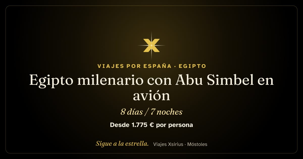 Egipto milenario con Abu Simbel en avión: Egipto, 8 días / 7 noches