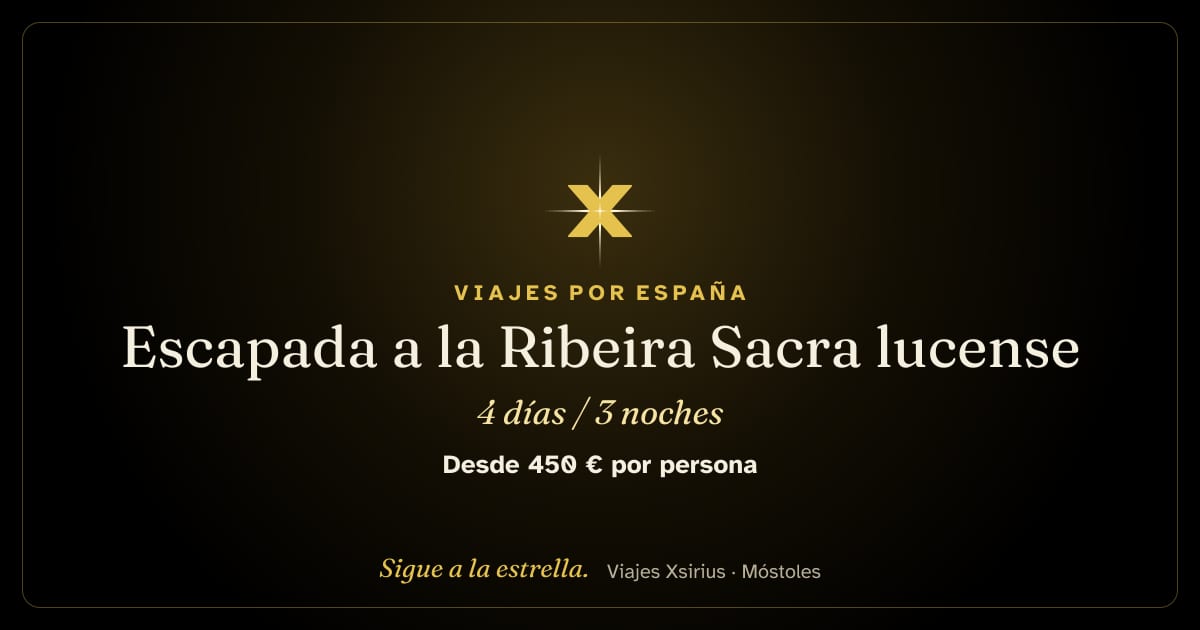 Escapada a la Ribeira Sacra lucense: España, 4 días / 3 noches