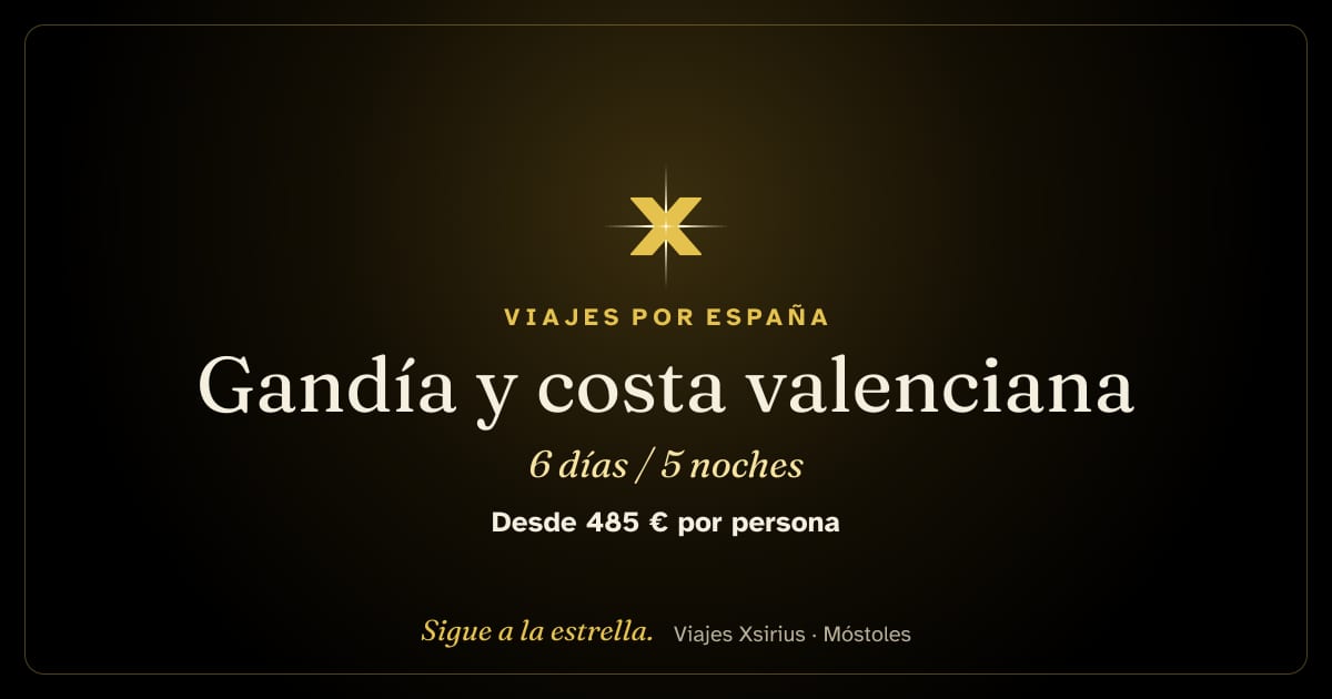 Gandía y costa valenciana: España, 6 días / 5 noches