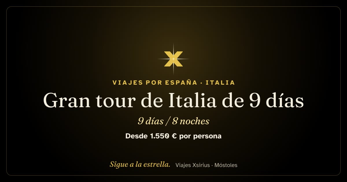 Gran tour de Italia de 9 días: Italia, 9 días / 8 noches