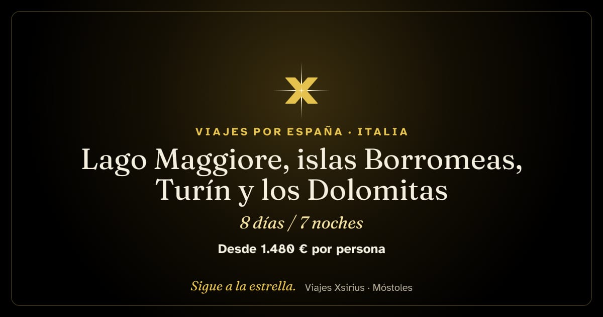 Lago Maggiore, islas Borromeas, Turín y los Dolomitas: Italia, 8 días / 7 noches