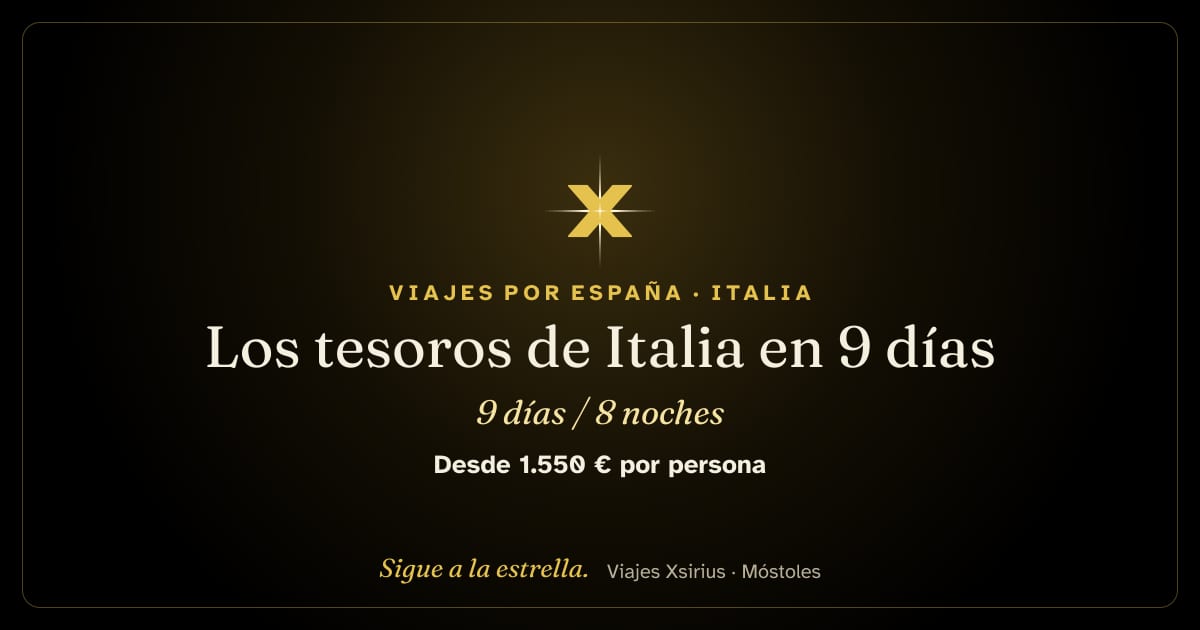Los tesoros de Italia en 9 días: Italia, 9 días / 8 noches