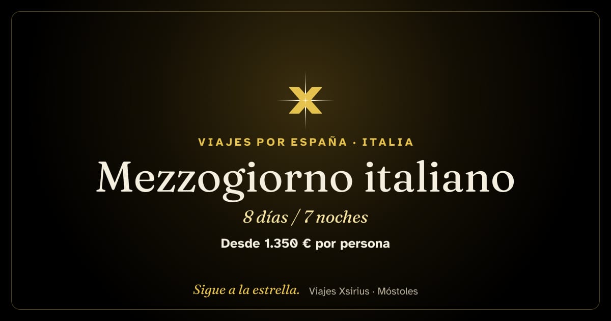 Mezzogiorno italiano: Italia, 8 días / 7 noches