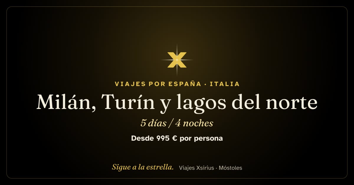 Milán, Turín y lagos del norte: Italia y Suiza, 5 días / 4 noches