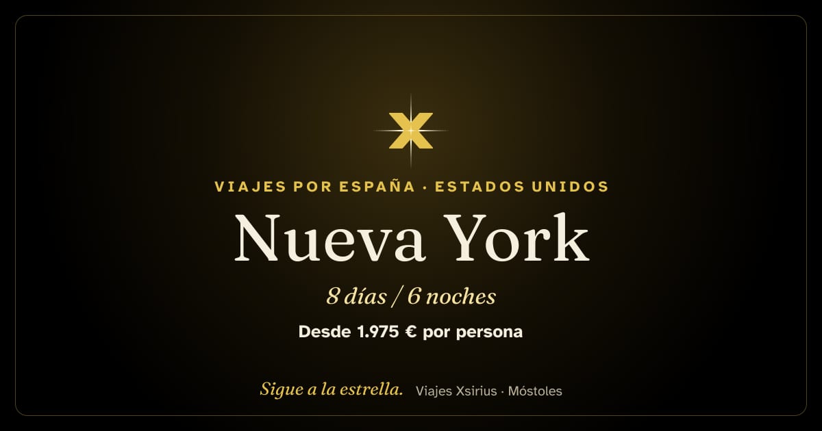 Nueva York: Estados Unidos, 8 días / 6 noches